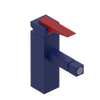 Rubinet Single Control Bidet Fitting (less drain) Midnight Blue