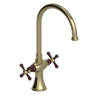 Rubinet Two Handle Single Hole Kitchen Set Natural Brass