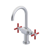 Rubinet Single Hole Dual Handle Lav. Set with LaSalle Spout (less drain) Satin Chrome