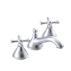 Rubinet Widespread Lav. Set. (less drain) Satin Chrome