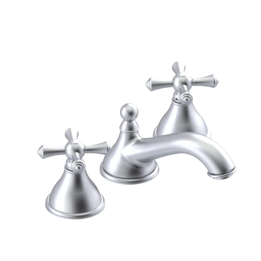 Rubinet Widespread Lav. Set. (less drain) Satin Chrome