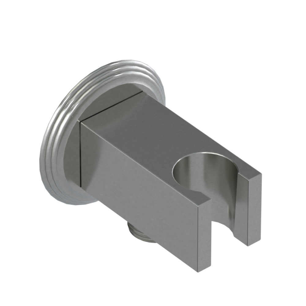 Rubinet Wall Bracket with Integral Supply with 1/2" NPT x 1/2" NPSM x 3" Nipple Satin Nickel