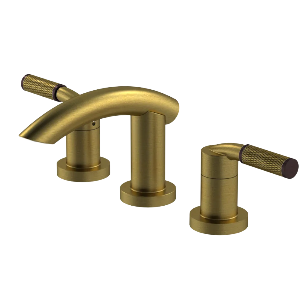 Rubinet Widespread Lav. Set. (less drain) Antique Brass Matt