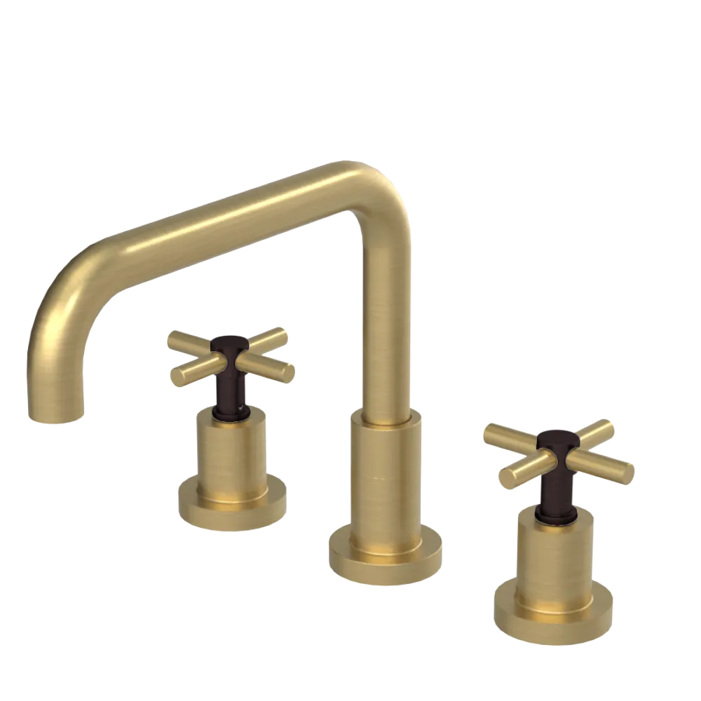 Rubinet Widespread Kitchen Set Satin Brass