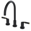 Rubinet Widespread Kitchen Set Matt Black