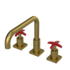 Rubinet Widespread Kitchen Set with Genesis Spout Antique Brass Matt