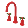 Rubinet Widespread Kitchen Set with LaSalle Spout Red