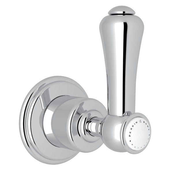 Perrin & Rowe Georgian Era Trim For Volume Control & Diverters - Polished Chrome With White Porcelain Lever Handle.3774LSP