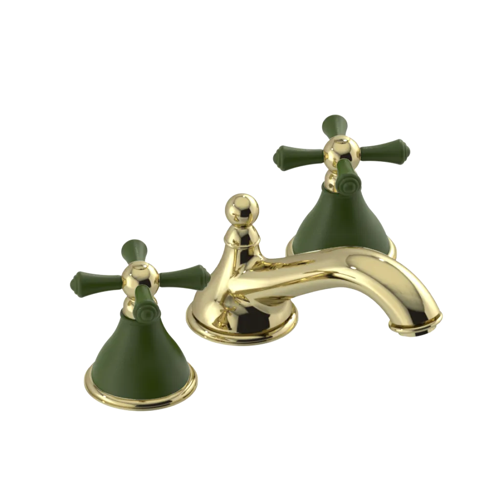 Rubinet Widespread Lav. Set. (less drain) Gold