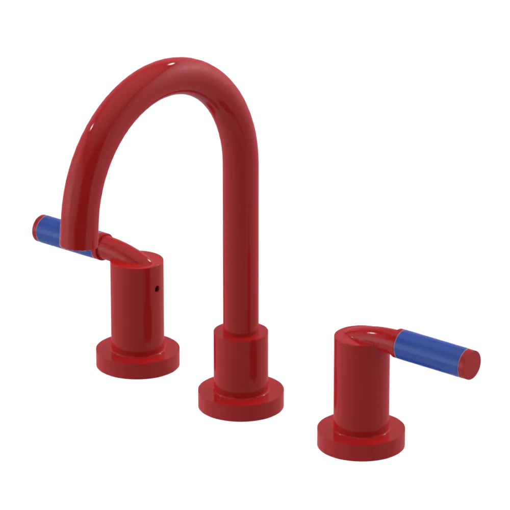 Rubinet Widespread Lav set (less drain) Red