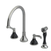 Rubinet Widespread Kitchen Set with Hand Spray Satin Nickel