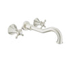 Baril Two handles wall-mounted lavatory faucet, drain not included