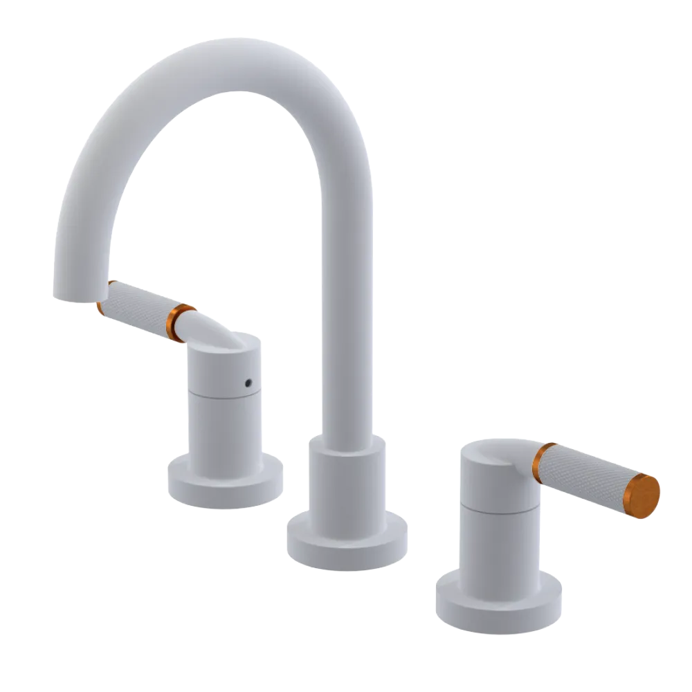 Rubinet Widespread Lav. Set. (less drain) Matt White