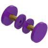 Rubinet Shower Door Knob (set) Purple Haze