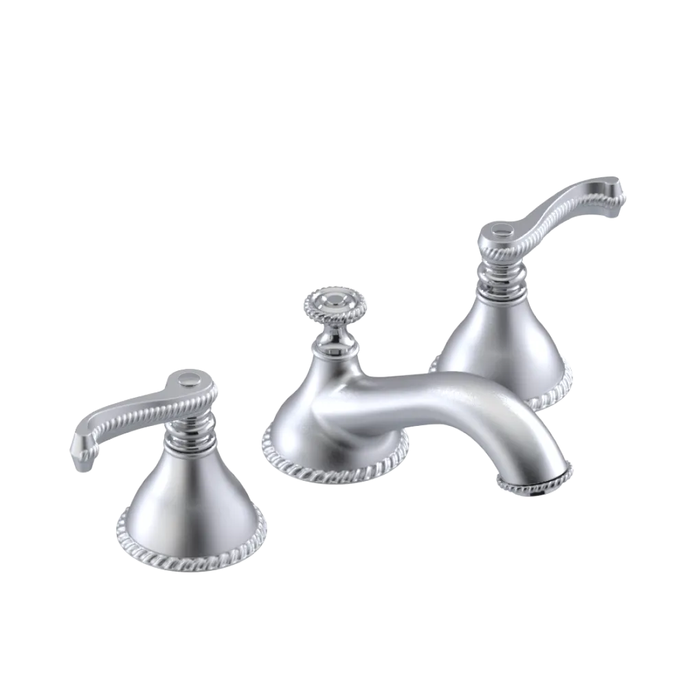 Rubinet Widespread Lav. Set. (less drain) Satin Chrome