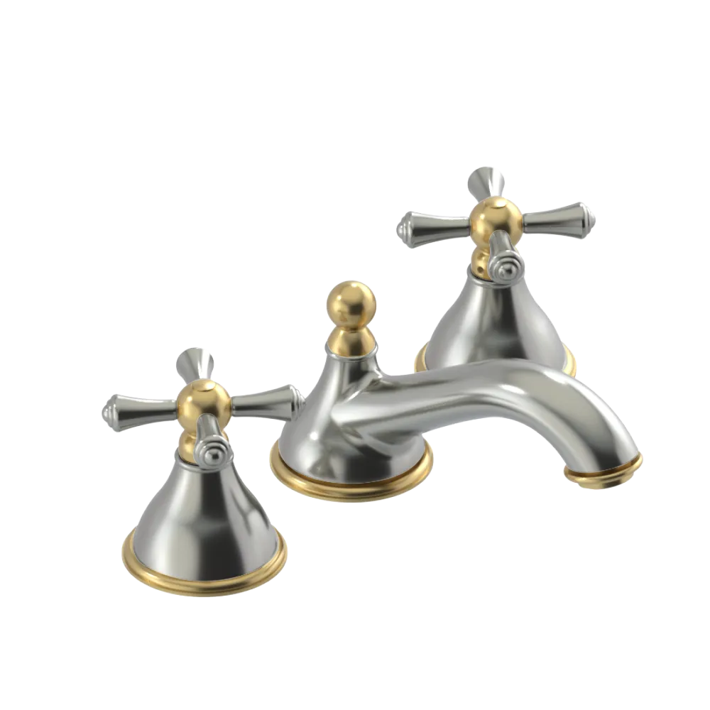 Rubinet Widespread Lav. Set. (less drain) Satin Nickel