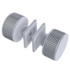 Rubinet Shower Door Knob (set) White