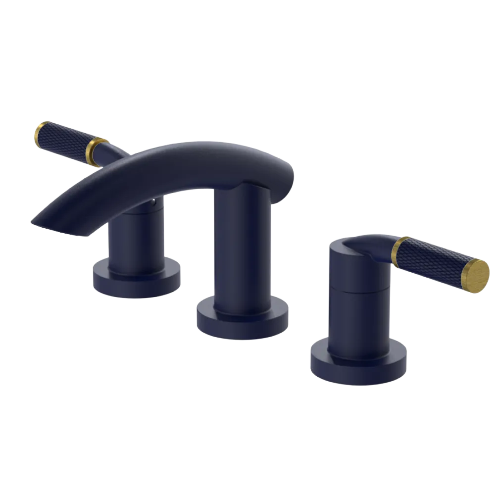 Rubinet Widespread Lav. Set. (less drain) Midnight Blue