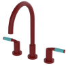 Rubinet Widespread Kitchen Set Maroon