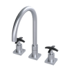 Rubinet Widespread Kitchen Set Satin Chrome