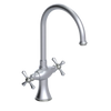 Rubinet Two Handle Single Hole Kitchen Set Satin Chrome