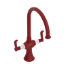 Rubinet Two Handle Single Hole Kitchen Set Maroon
