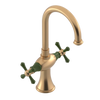Rubinet Single Hole Dual Handle Lav. Set. (less drain) Satin Gold