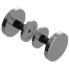 Rubinet Shower Door Knob (set) Satin Nickel