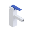 Rubinet Single Control Bidet Fitting (less drain) Matt White
