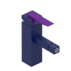 Rubinet Single Control Bidet Fitting (less drain) Midnight Blue