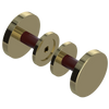 Rubinet Shower Door Knob (set) Natural Brass