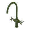 Rubinet Two Handle Single Hole Kitchen Set with LaSalle Spout Green Envy