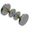 Rubinet Shower Door Knob (set) Satin Nickel