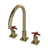 Rubinet Widespread Kitchen Set Natural Brass