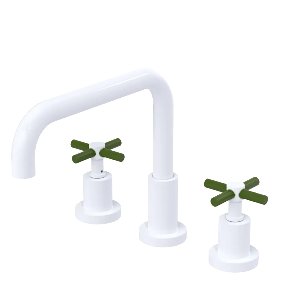 Rubinet Widespread Kitchen Set White