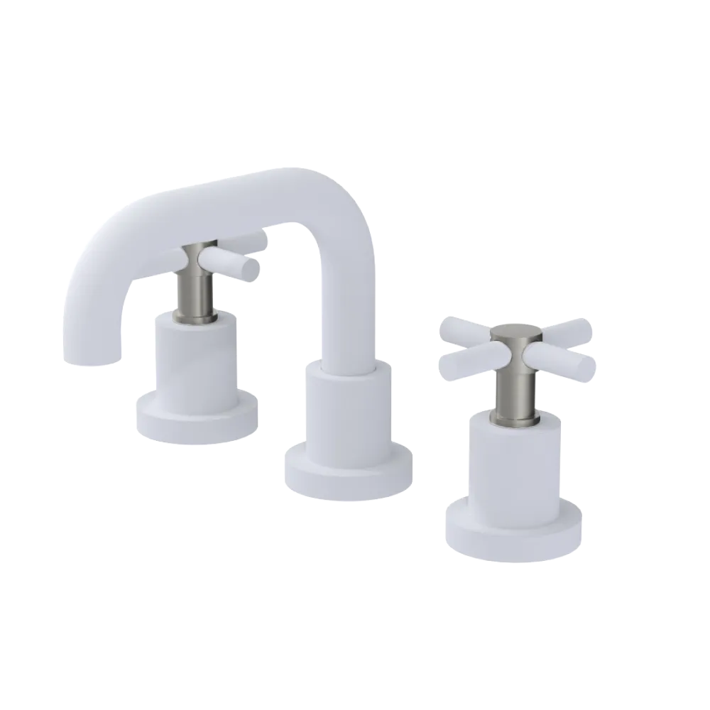 Rubinet Widespread Lav. Set. (less drain) Matt White