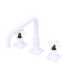 Rubinet Widespread Kitchen Set with Genesis Spout Matt White