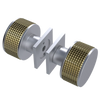 Rubinet Shower Door Knob (set) Satin Chrome