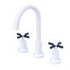 Rubinet Widespread Kitchen Set with LaSalle Spout White