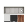 Rohl Culinario™ 50" Stainless Steel Chef/Workstation Sink With Accessories - Brushed Stainless Steel