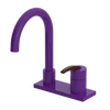 Rubinet 4" Centre Single Control Lav. Set. (less drain) Purple Haze