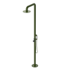 Rubinet Pressure Balance Outdoor Shower with Hand Held Shower & 10" Shower Head - 304 Stainless Steel Green Envy