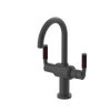 Rubinet Single Hole Dual Handle Lav. Set. (less drain) Matt Black