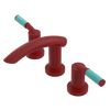 Rubinet Widespread Lav. Set. (less drain) Maroon