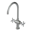 Rubinet Two Handle Single Hole Kitchen Set with LaSalle Spout Satin Nickel