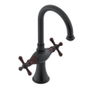 Rubinet Single Hole Dual Handle Lav. Set. (less drain) Matt Black