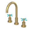 Rubinet Widespread Kitchen Set with LaSalle Spout Satin Brass