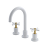 Rubinet Widespread Lav. Set. (less drain) White