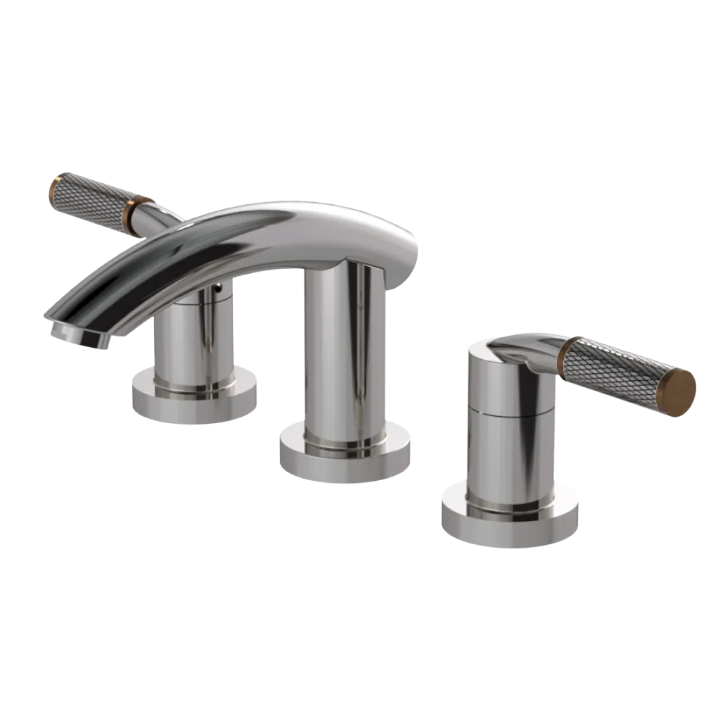 Rubinet Widespread Lav. Set. (less drain) Polished Nickel