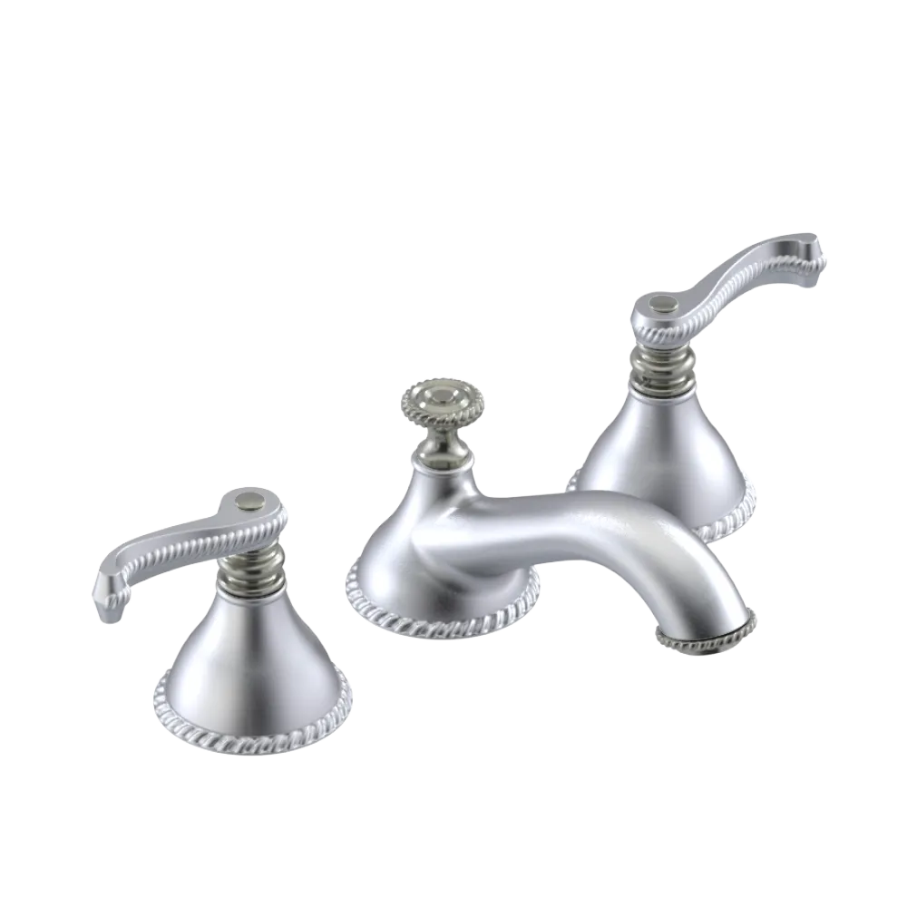 Rubinet Widespread Lav. Set. (less drain) Satin Chrome